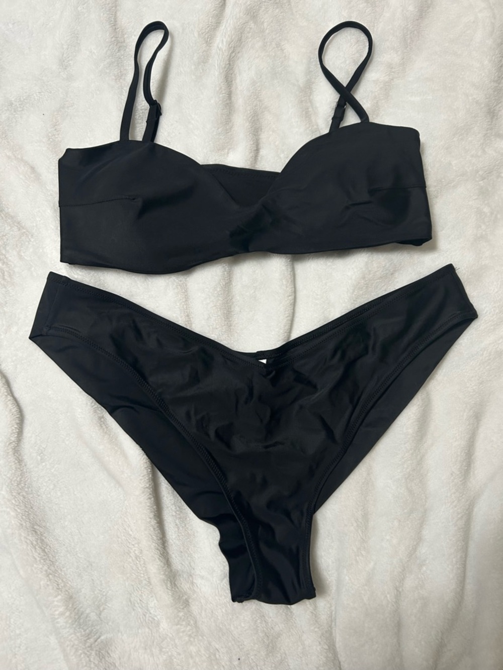 Aerie Cheeky Black Two-Piece Bikini Set
